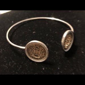 Silver and gold open cuff. Like new.